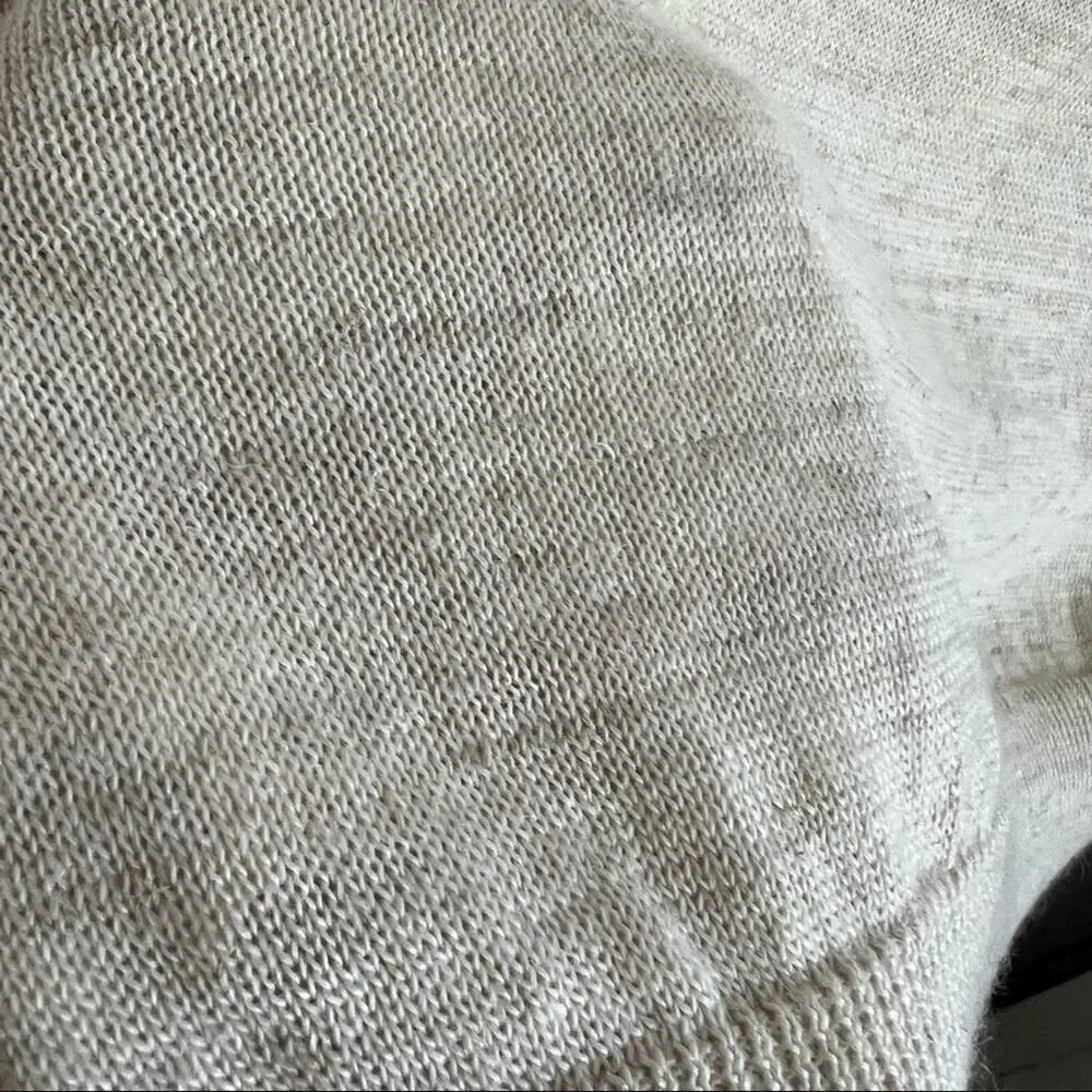 J. Crew Neutral Linen Wool Alpaca Blend Sweater Long Sleeve Shirt Large